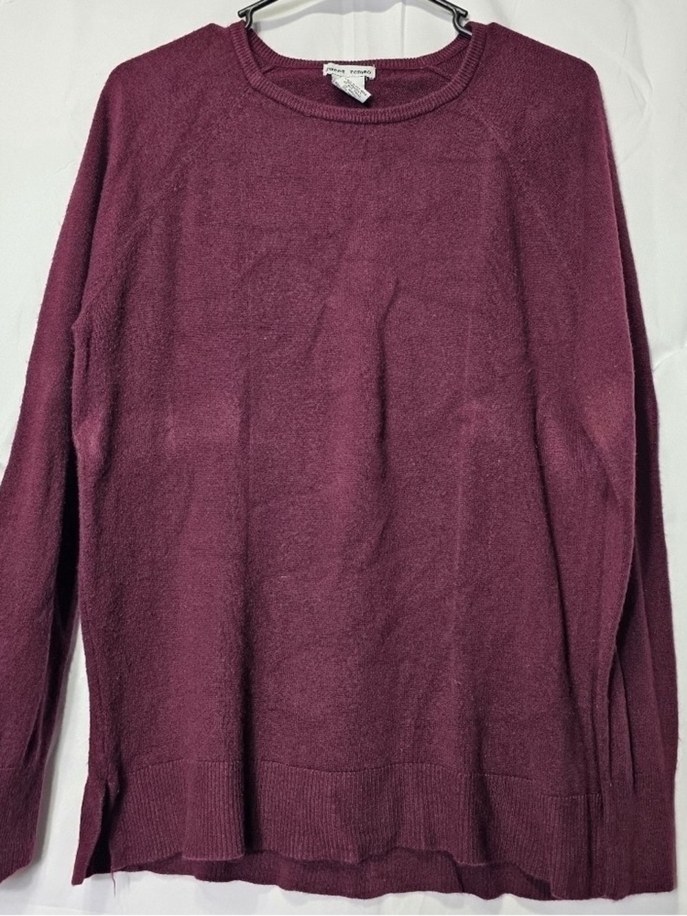 Eddie Bauer Women's Dark Plum Crewneck Sweater